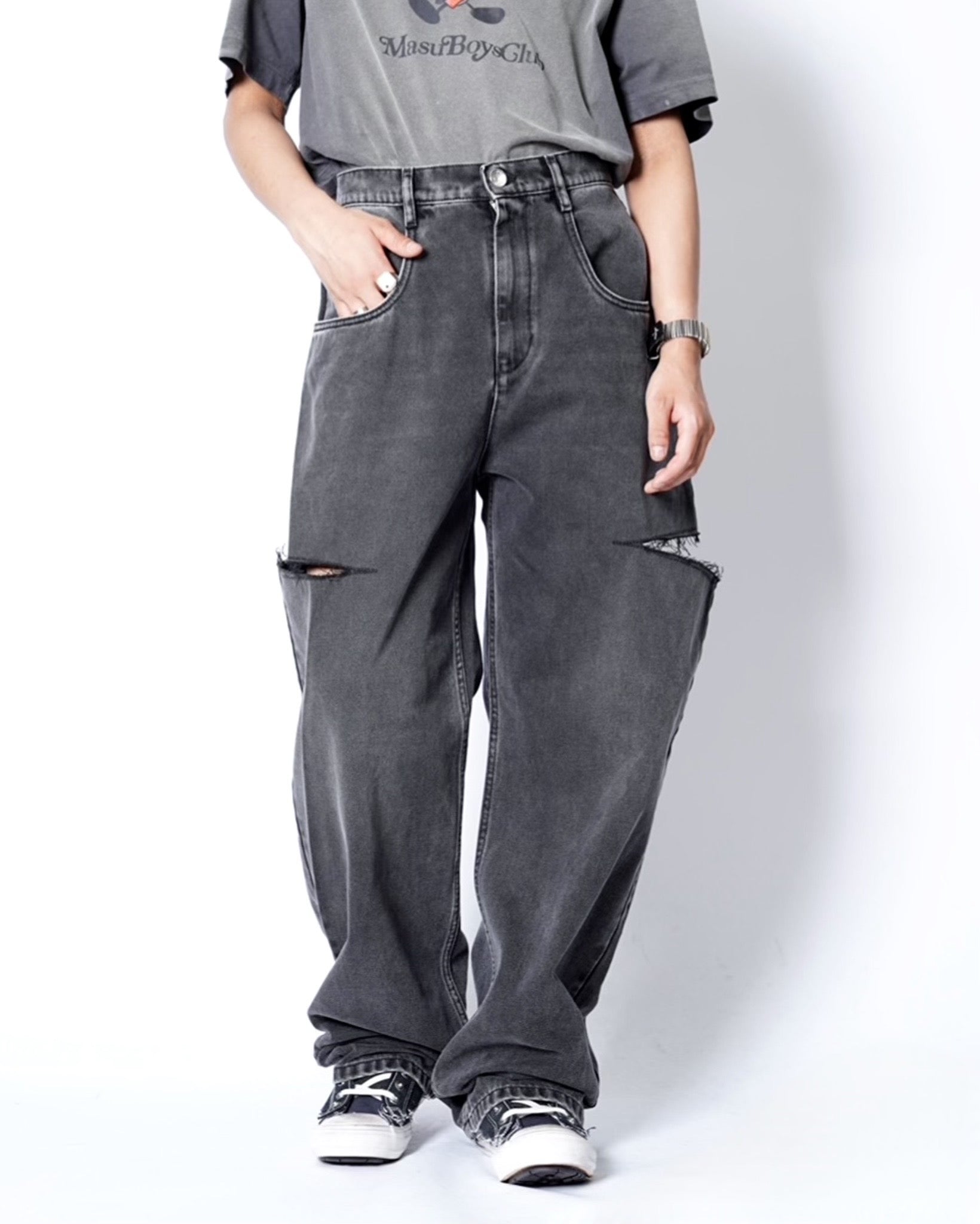 MaisonMargiela 5POCKEカットアウトデニム 36 裾カットなし Maison Margiela(メゾンマルジェラ) -CUT OUT DENIM PANTS-Amanojak.
