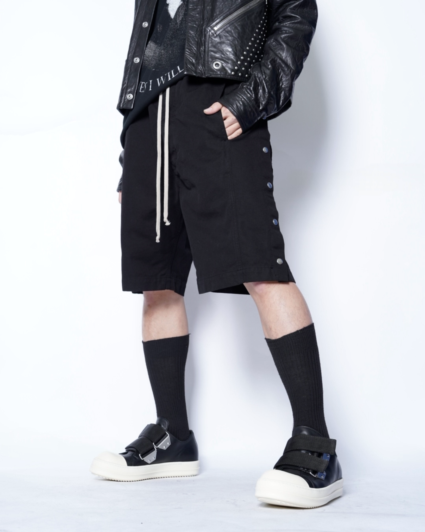 RICK OWENS DRKSHDW - WIDE PUSHER SHORTS-CVS- -Amanojak.