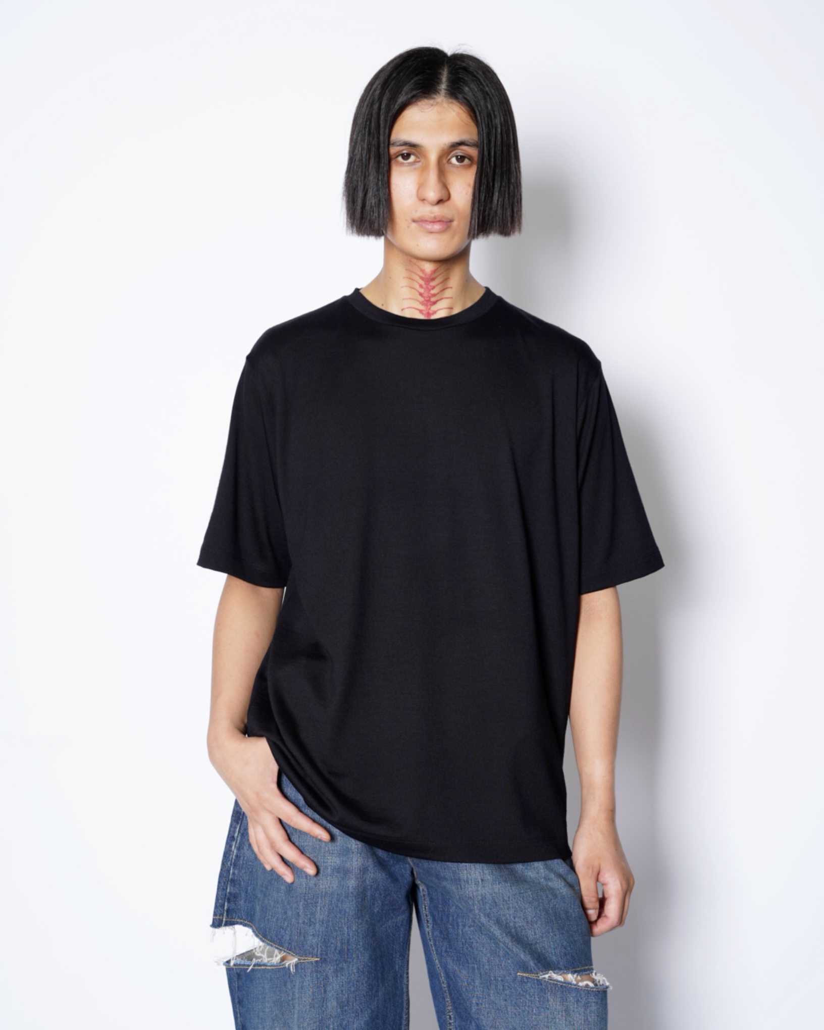 BATONER(バトナー)-WOOL T-SHIRT-Amanojak. BATONER(バトナー)-WOOL T-SHIRT-Amanojak.
