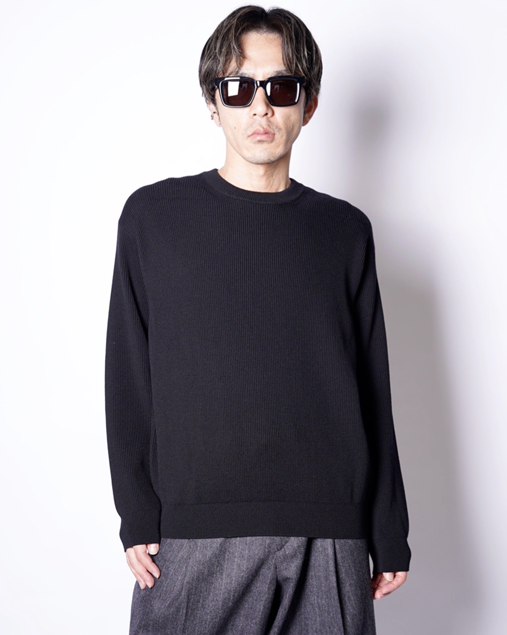 BATONER】(バトナー）SUPER HIGH TWIST WOOL CREW NECK-AMANOJAK