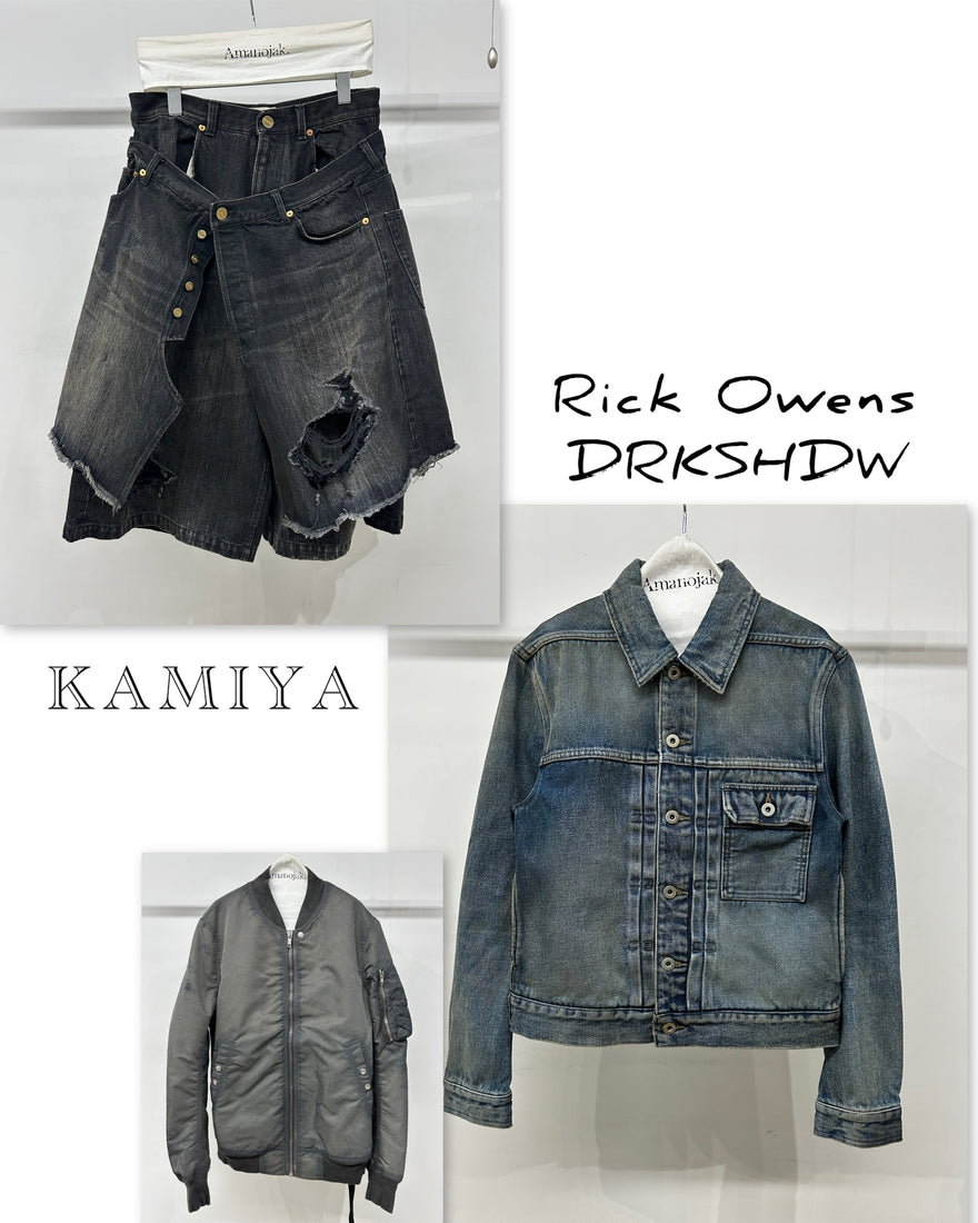 入荷速報<br>【KAMIYA】<br>【Rick Owens DRKSHDW】<br>北千住店