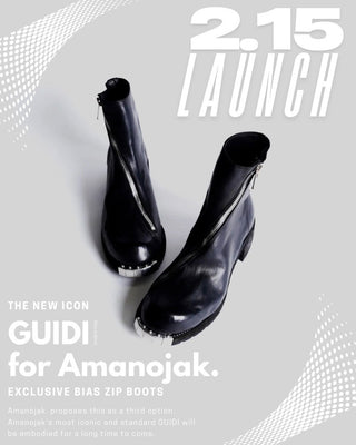 -2/15(sat) LAUNCH-<br>【GUIDI】Amanojak. EXCLUSIVE<br>"BIAS ZIP BOOTS"