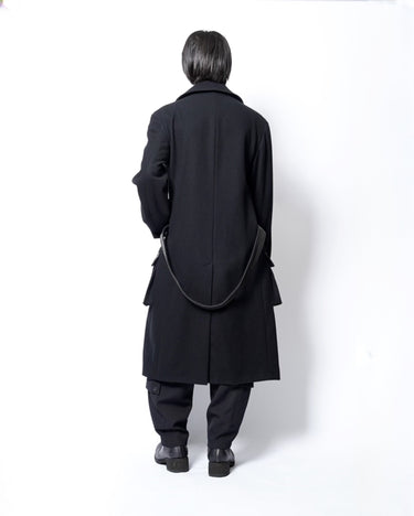 【Yohji Yamamoto POUR HOMME】<br>FLANNEL BELTED ARMY 6B COAT