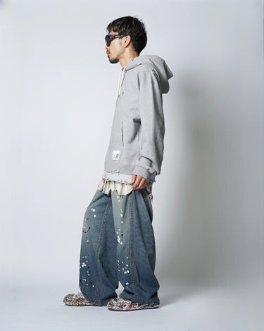 【Maison MIHARA YASUHIRO】<br>TRIPLE LAYERED HALF ZIP HOODIE