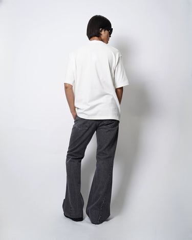 【TAAKK】<br>TAPE EMBROIDERED T-SHIRT