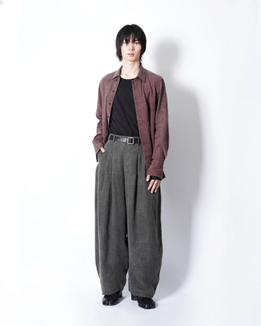 【AVIVA JIFEI XUE】<br>Amanojak. EDITION<br>COCOON PANTS -INK DYED HEMP TWILL-