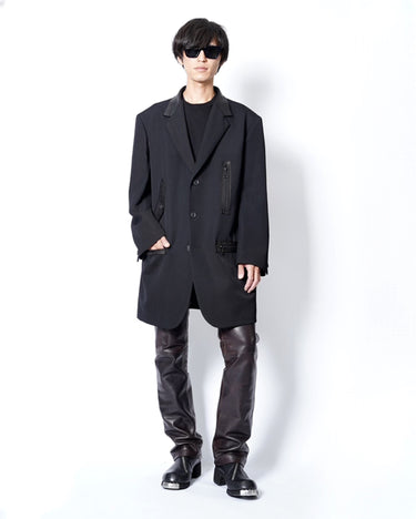 [Yohji Yamamoto POUR HOMME]<br>ASYMMETRY SILK TAILORED JACKET