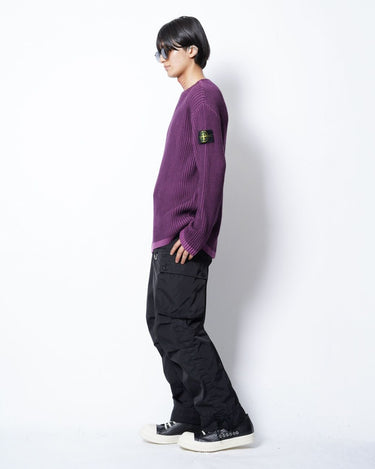 【STONE ISLAND】 <br>CONTRAST KNITTING FUNNEL NECK SWEATER (8115532C1)