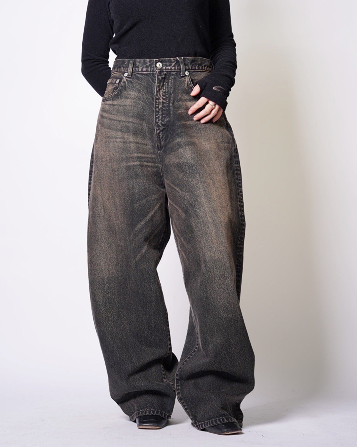 UNISEX【INSCRIRE】Baggy 5 Pocket -Amanojak