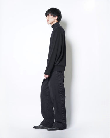 【BATONER】<br>HIGH TWIST CASH COTTON RIB DRIVERS KNIT