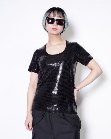 【JUNYA WATANABE】<br>SPANGLE U-NECK TEE