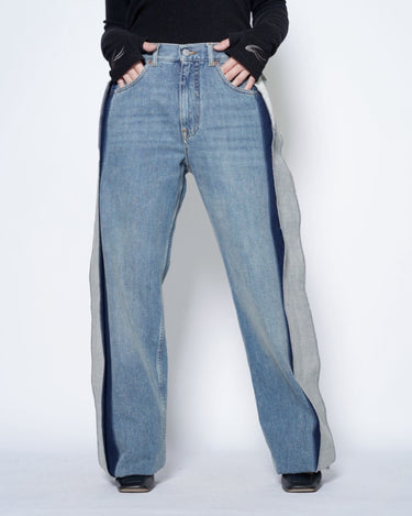 [MM6]<br>Synthetic Leather<br>Knee TUCK PANTS