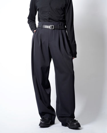 26AW予約受付中<br>【OVERCOAT】<br>5 Tuck Trouser in Wool Tropical