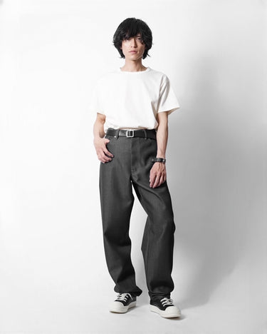 26AW予約受付中<br>【OVERCOAT】<br>Wool Denim Wide Leg Pant