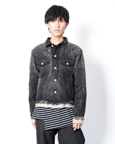 【MAHITO MOTOYOSHI】<br>"ろうけつ染め" DENIM BLOUSON