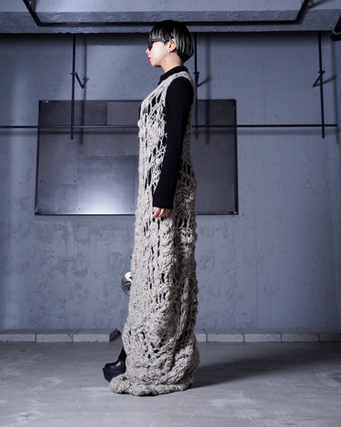 【KAKAN】<BR>HAND SPUN NO SLEEVE DRESS