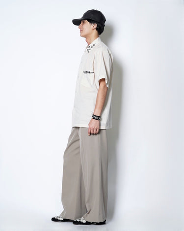 【TOGA ARCHIVES】<br>Plain weave metal S/S shirt