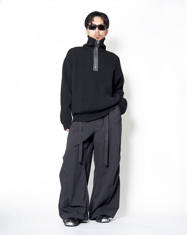 【kolor】<br>HALFZIP WOOL KNIT