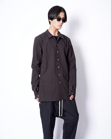 【prasthana】<br>rudiment shirt  (cotton/linen canvas)