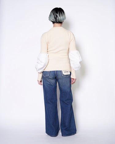 【TOGA ARCHIVES】<br>Volume arm rib knit pullover