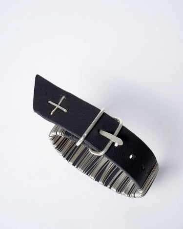 【m.a+】<br>silver wrapped wrist band (thick)