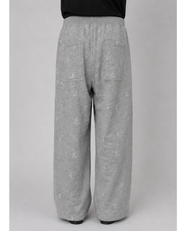 27SS予約受付中<br>【TAAKK】<br>BEAD EMBROIDERY JERSEY Sweat Wide Pants