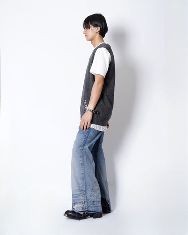 [Maison Margiela 4,14]<br> Lining Layered<br>Knit vest
