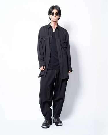 【Yohji Yamamoto POUR HOMME】<br>3 FLAP ASYMMETRY BLOUSE