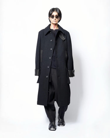 【Yohji Yamamoto POUR HOMME】<br>FLANNEL BELTED ARMY 6B COAT