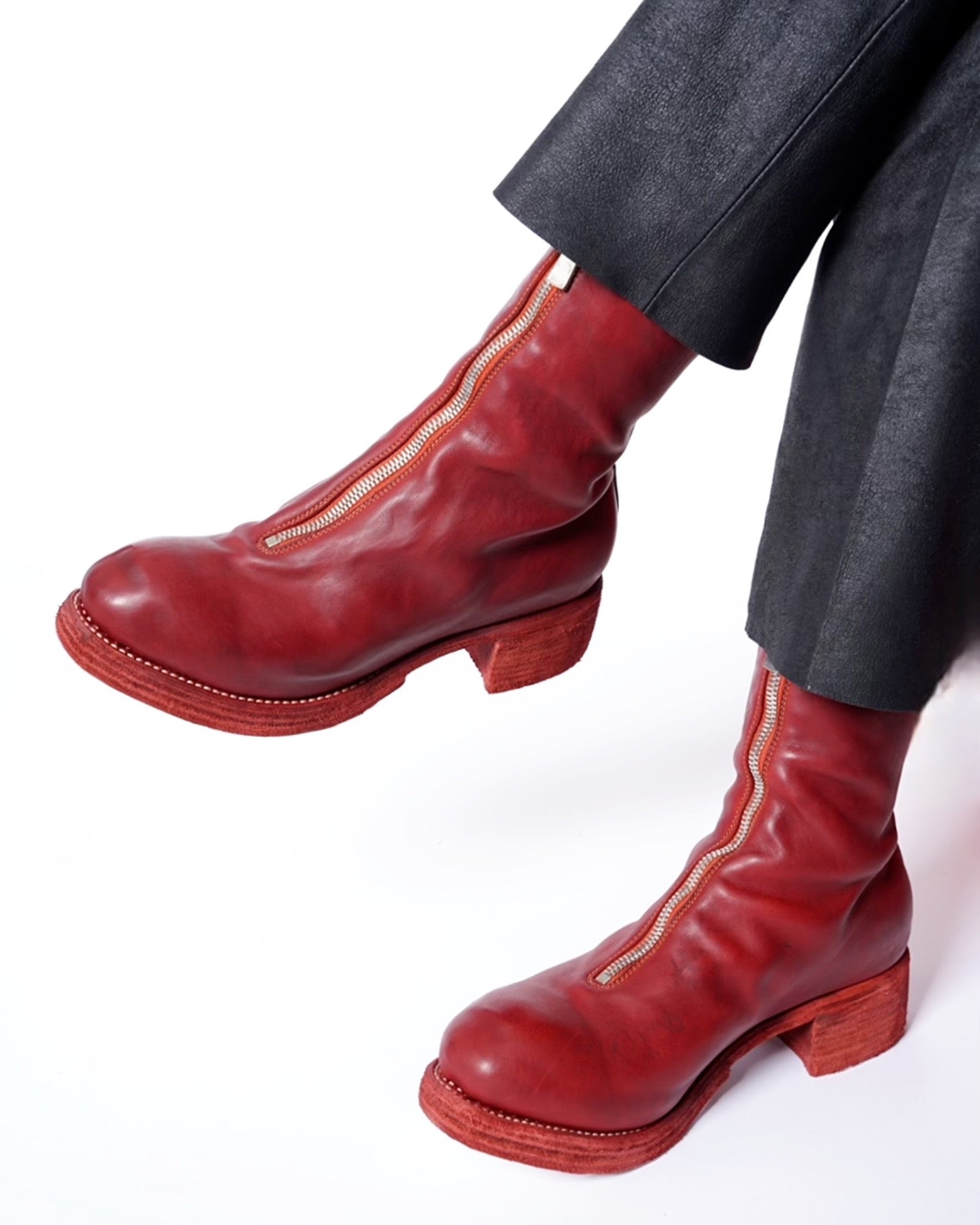 メンズウェア Judy GUIDI(グイディ) - -PL2WZ- HORSE FULL GRAIN FRONT ZIP BOOTS-Amanojak.