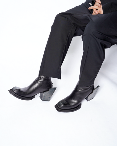 POLLACKI】No.56 HAND DYED HORSE LEATHER METAL HEEL BOOTS-Amanojak. POLLACKI】No.56 HAND DYED HORSE LEATHER METAL HEEL BOOTS-Amanojak.