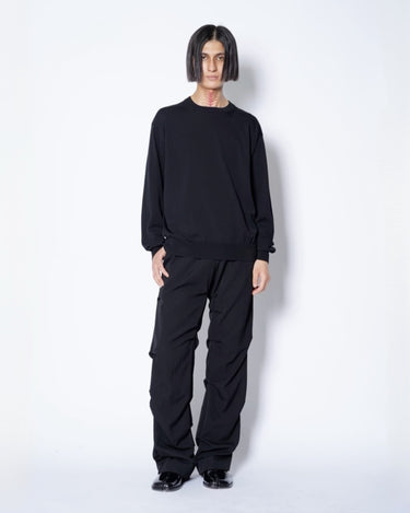 26AW予約受付中<br>【BATONER】<br>HARD TWIST WOOL TENJIKU HIGH GAUGE CREW NECK
