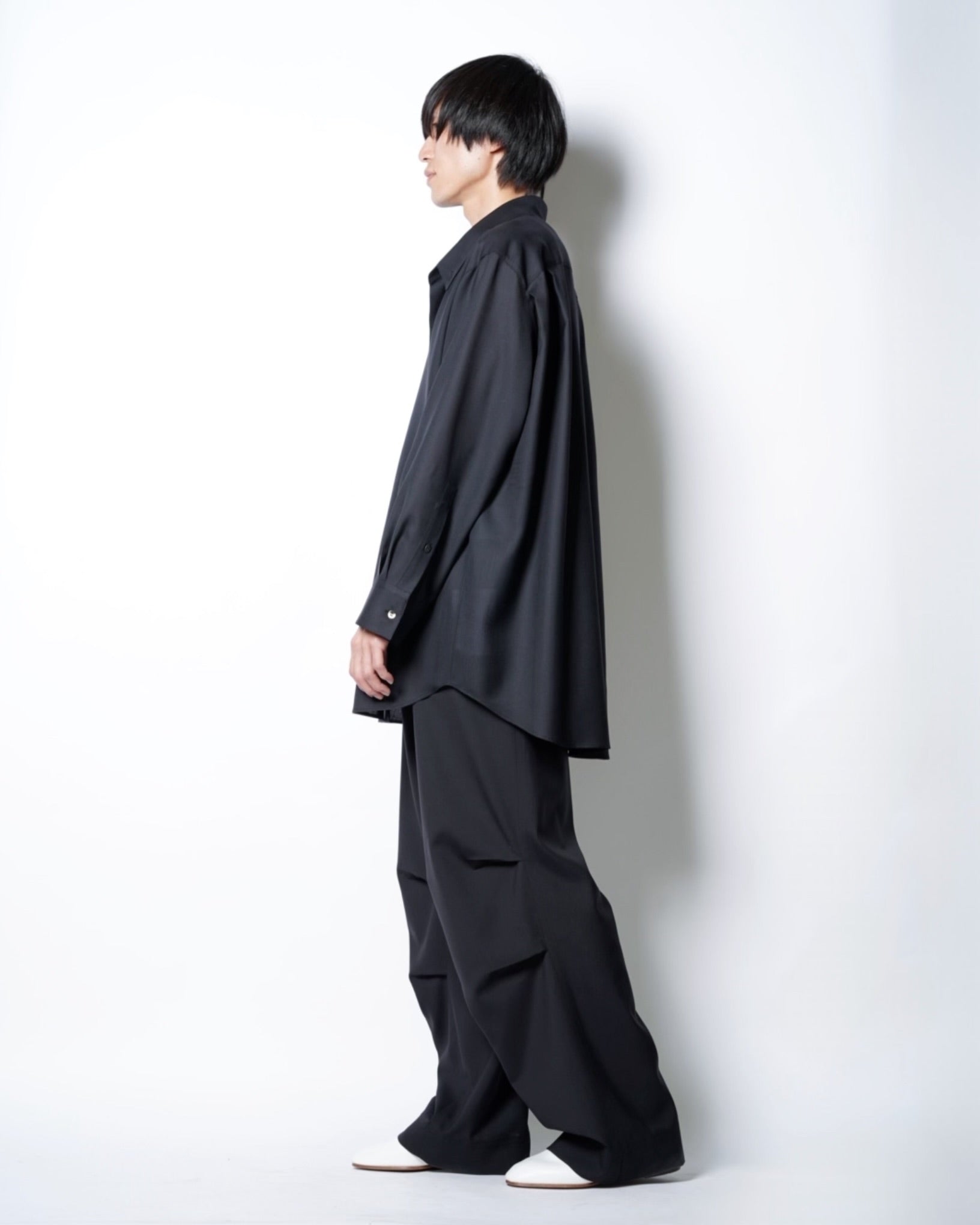 OVERCOAT】Oversized Light Wool Shirt -Amanojak.