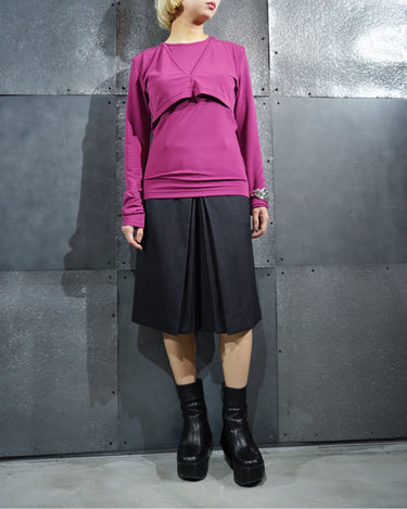 【KOTONA】<br>レイヤードジャージー<br>ロングTEE