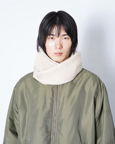 【KIJIMA TAKAYUKI】<br>MIDDLE&CHUNNKY COMBI SNOOD BEIGE