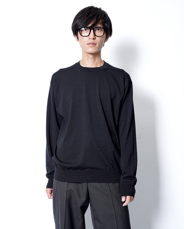 新入荷<br>【BATONER】<br>HARD TWIST WOOL TENJIKU HIGH GAUGE CREW NECK