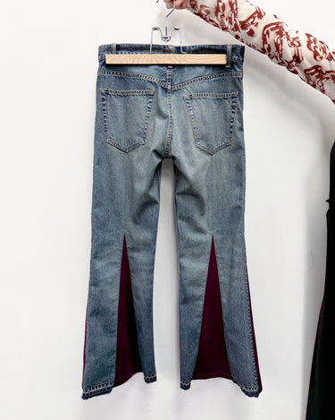 27SS予約受付中<br>【JUNYA WATANABE】<br>× Needles SIDE LINE DENIM PANTS (UNISEX)