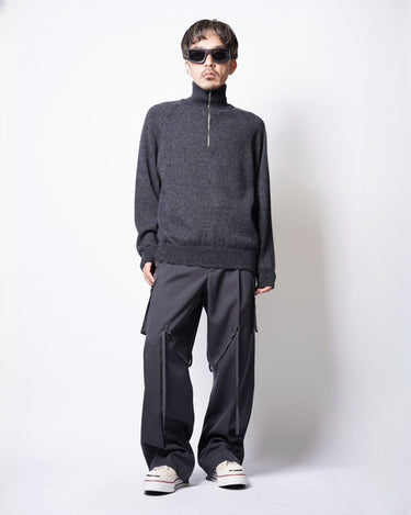 【BATONER】<br>BABY ALPACA KURUMI TENJIKU HALF ZIP