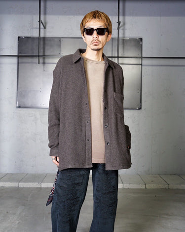 【DESTIN】<br>"BART"<br>WOOL/CASHMERE OVERSIZED SHIRTS