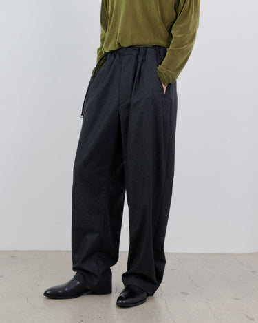 【ANTHEM A】<br>WOOL CASHIMERE POPLIN NO-BRAINER PANTS