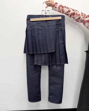 27SS予約受付中<br>【JUNYA WATANABE】<br>PLEATS DENIM PANTS