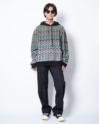 【MISSONI】<br>"ZIG ZAG" PATTERN<br>COTTON HOODIE