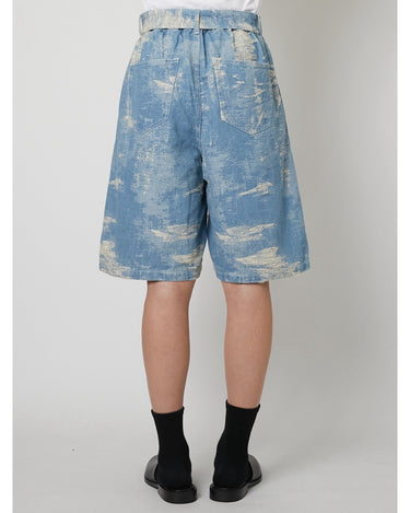 27SS予約受付中<br>【TAAKK】<br>LIGHT-WEIGHT TAAKK DENIM Belted Denim Shorts