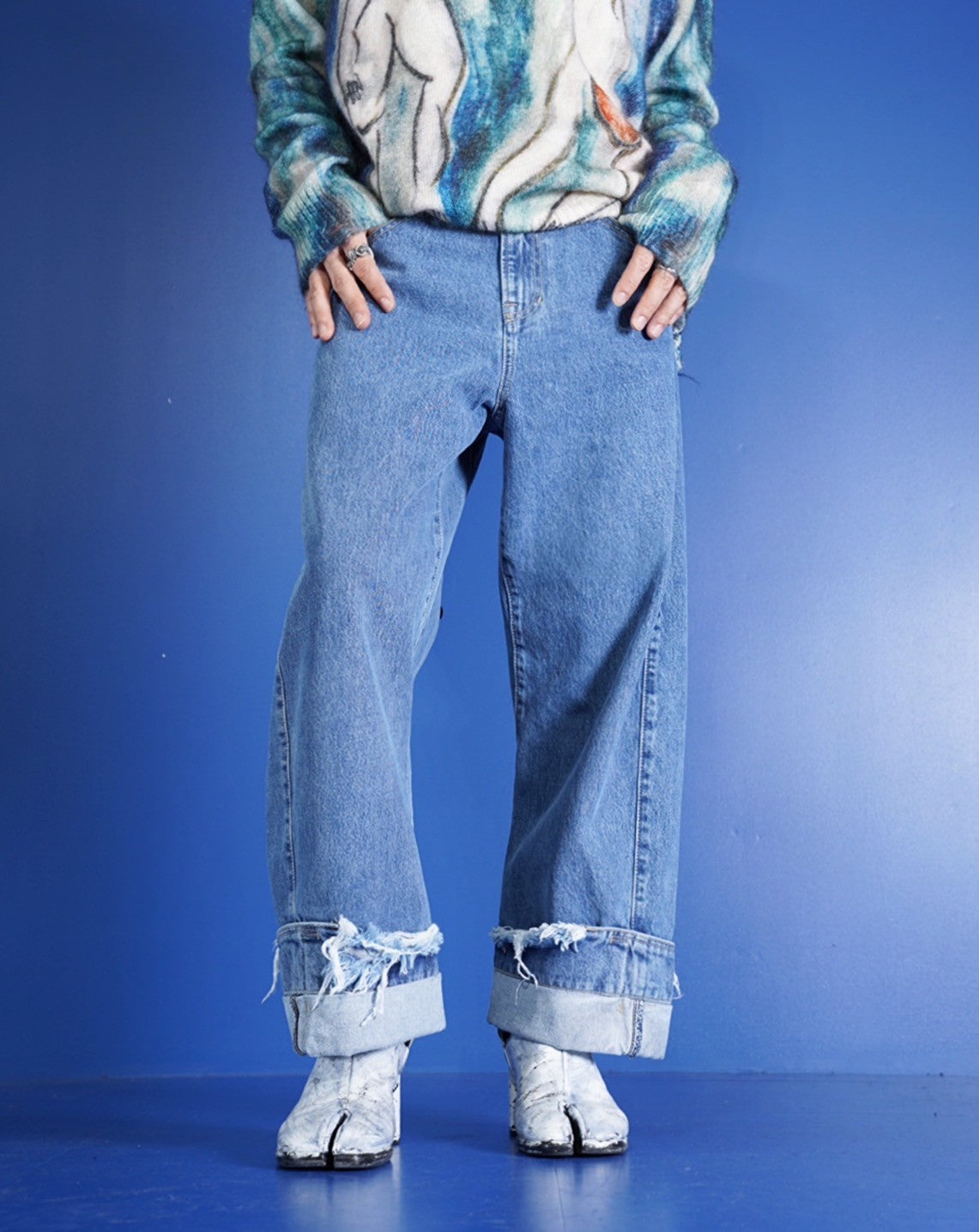 MARINA YEE DEAN BLUE Oversized jeans