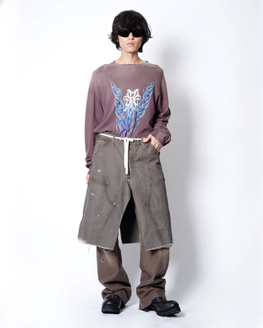 【KAMIYA】<br>BORO Duck Wrap Skirt