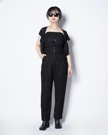 【SATORU SASAKI】<br>DOUBLE BELTED TAPERD TROUSERS