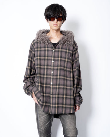 【KAMIYA】<br>FUR HD CHECK SHIRT