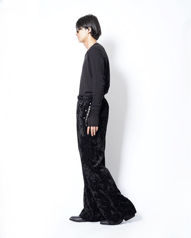 【TOGA ARCHIVES】<br>CRUSHED VELVET DRAWSTRING PANTS