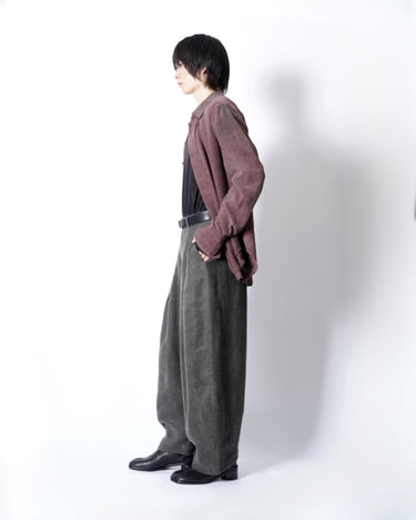 【AVIVA JIFEI XUE】<br>Amanojak. EDITION<br>COCOON PANTS -INK DYED HEMP TWILL-