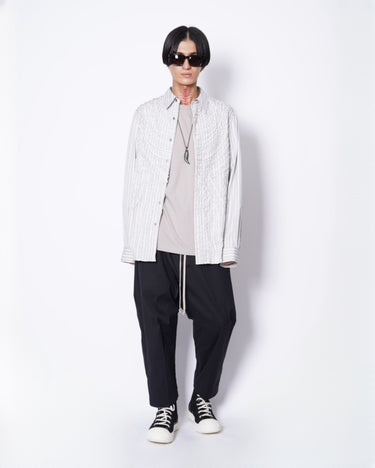 【TAAKK】<br>TAPE EMBROIDERY STRIPE SHIRTS
